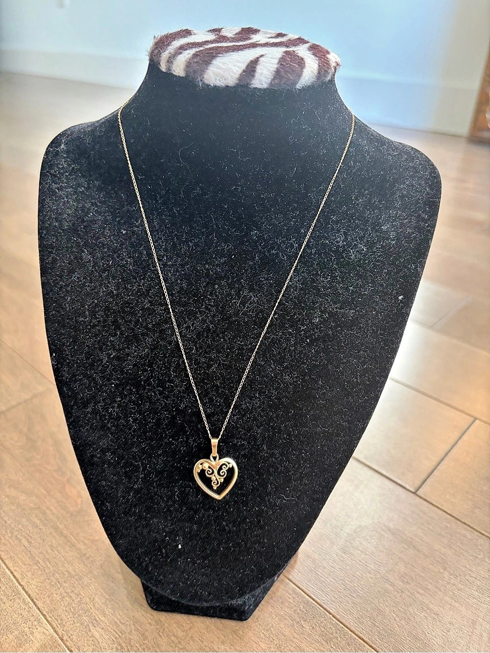 Gold Heart Pendant Necklace 14K